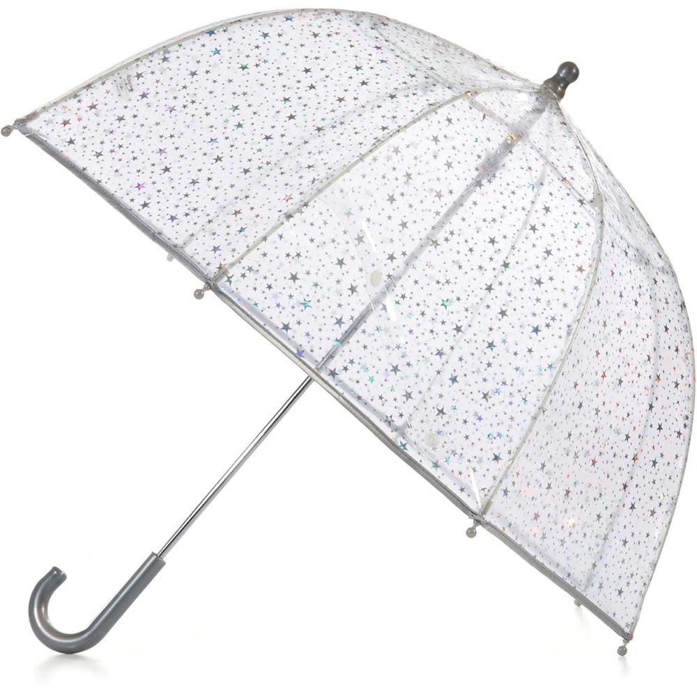 Barbie jelly cosmic star plastic retro vintage clear umbrella rain beach parasol